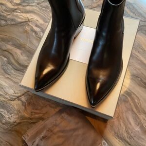 2025 Tom Ford Glossy Black Ankle Boots - Size 12 / 45